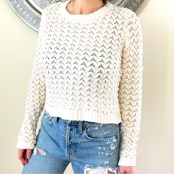 NWT Line + Dot Cream Knit Sweater - Picture 3 of 4
